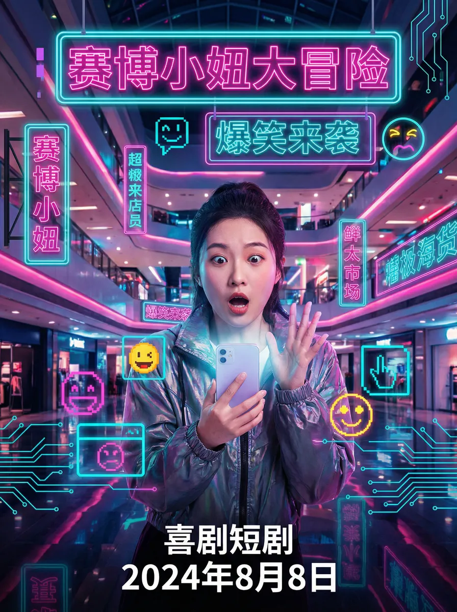 翡翠台直播在线观看 搞笑喜剧短剧 - 赛博小妞大冒险海报